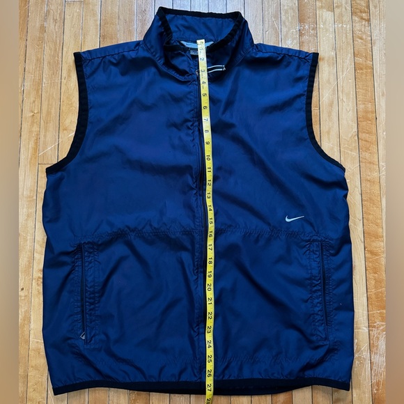 VTG Y2K Men’s Nike Vest Blue Golf Windbreaker Unlined Swoosh Outdoor Sz. L - Picture 6 of 7